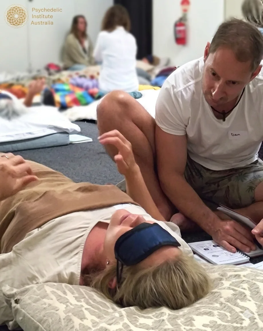 Participants during breathwork session at PIA training in February 2024, Byron Bay